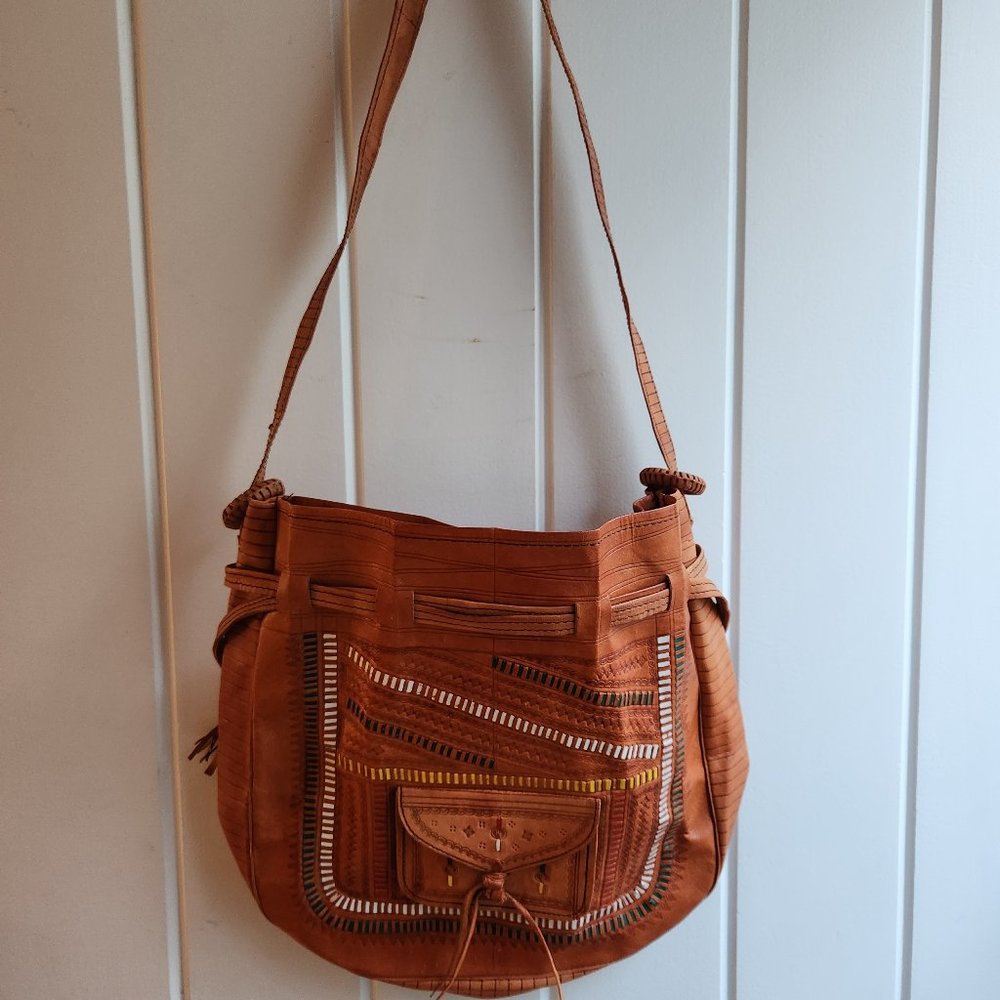 handmade tooled leather purse